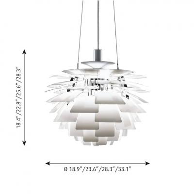 Poul Henningsen Monumental Poul Henningsen PH Glass Artichoke Chandelier for Louis Poulsen
