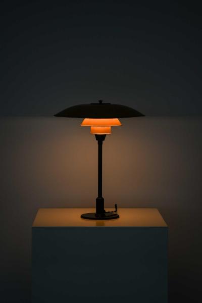 Poul Henningsen PH 3 6 2 Table Lamp in Aluminum Brass and Lacquer by Poul Henningsen 1940s