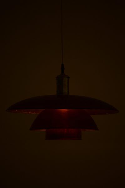 Poul Henningsen PH 5 5 Ceiling Lamp in Copper and Nickel by Poul Henningsen 1940s