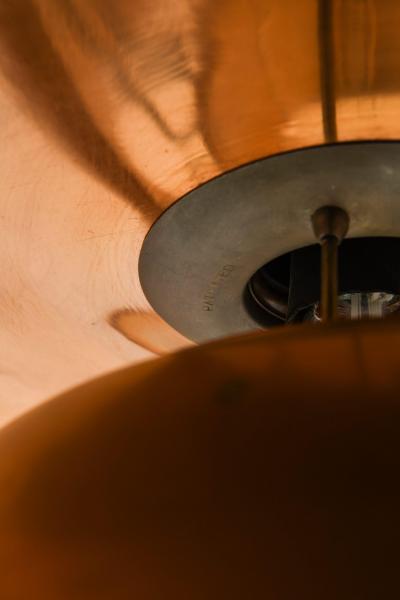 Poul Henningsen PH 5 5 Ceiling Lamp in Copper and Nickel by Poul Henningsen 1940s