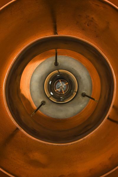 Poul Henningsen PH 5 5 Ceiling Lamp in Copper and Nickel by Poul Henningsen 1940s