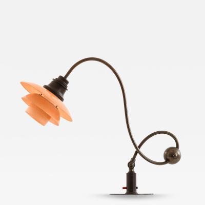 Poul Henningsen PH Piano Table Lamp in Brass and Glass by Poul Henningsen 1930s