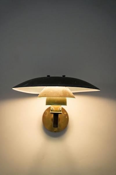 Poul Henningsen Pair of wall lamps PH 4 5 by Poul Henningsen for Louis Poulsen Denmark