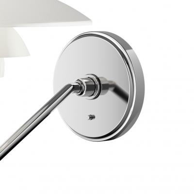 Poul Henningsen Poul Henningsen PH 3 2 Opaline Glass and Chrome Wall Lamp for Louis Poulsen