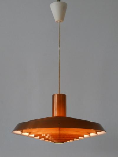Poul Henningsen Rare Copper Plate Pendant Lamp by Poul Henningsen for Louis Poulsen Denmark 1958