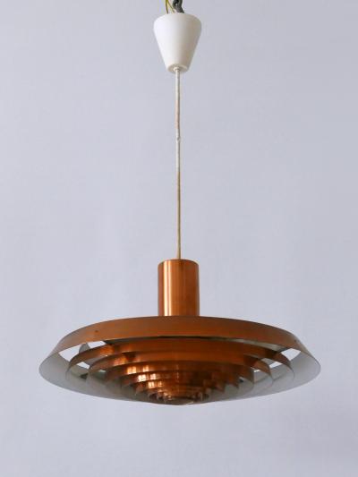 Poul Henningsen Rare Copper Plate Pendant Lamp by Poul Henningsen for Louis Poulsen Denmark 1958
