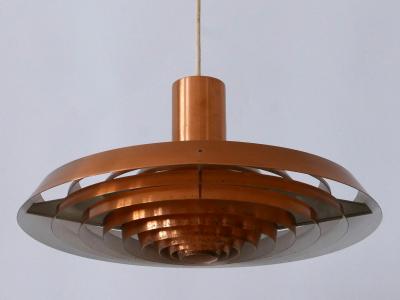 Poul Henningsen Rare Copper Plate Pendant Lamp by Poul Henningsen for Louis Poulsen Denmark 1958
