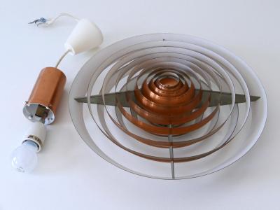 Poul Henningsen Rare Copper Plate Pendant Lamp by Poul Henningsen for Louis Poulsen Denmark 1958