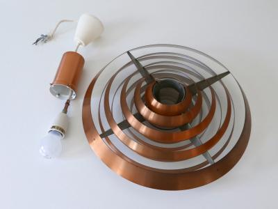 Poul Henningsen Rare Copper Plate Pendant Lamp by Poul Henningsen for Louis Poulsen Denmark 1958