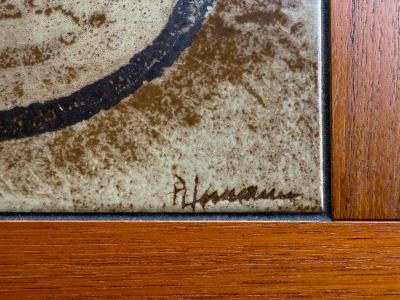 Poul Hermann Poulsen Poul H Poulsen Gangs M bler Danish Tile Top Dining Table in Teak Signed