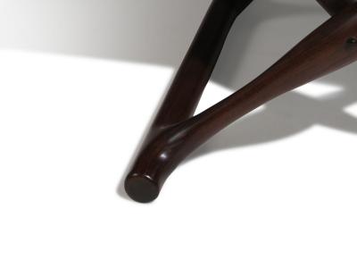 Poul Hundevad Early Poul Hundevad Guldhoj Folding Stool in Brazilian Rosewood and Leather