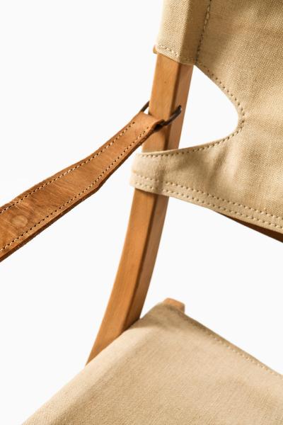 Poul Hundevad Pair of Safari Easy Chairs in Beech and Leather by Poul Hundevad 1950s