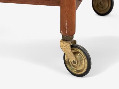 Poul Hundevad Poul Hundevad Danish Modern Teak Expandable Bar Carts Denmark 1950s