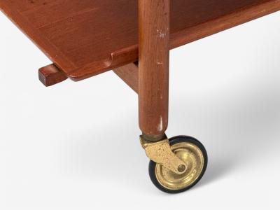 Poul Hundevad Poul Hundevad Danish Modern Teak Expandable Bar Carts Denmark 1950s