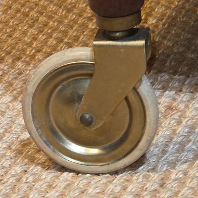 Poul Hundevad Poul Hundevad Teak Adjustable 3 Shelf Rolling Cart Denmark 1960s