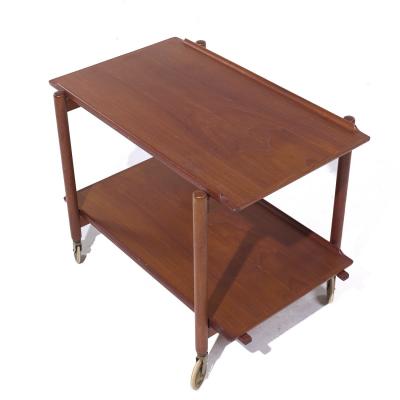 Poul Hundevad Poul Hundevad for Domus Mid Century Danish Teak Expanding Serving Bar Cart