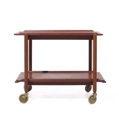 Poul Hundevad Poul Hundevad for Domus Mid Century Danish Teak Expanding Serving Bar Cart