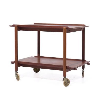Poul Hundevad Poul Hundevad for Domus Mid Century Danish Teak Expanding Serving Bar Cart