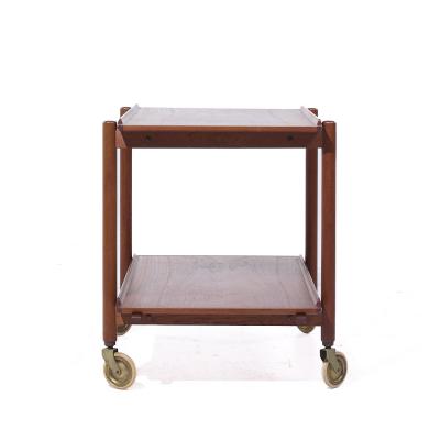 Poul Hundevad Poul Hundevad for Domus Mid Century Danish Teak Expanding Serving Bar Cart