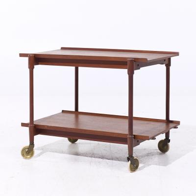 Poul Hundevad Poul Hundevad for Domus Mid Century Danish Teak Expanding Serving Bar Cart