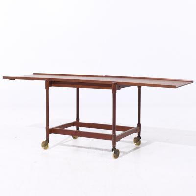 Poul Hundevad Poul Hundevad for Domus Mid Century Danish Teak Expanding Serving Bar Cart