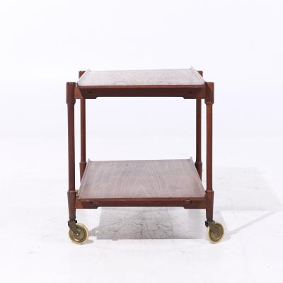 Poul Hundevad Poul Hundevad for Domus Mid Century Danish Teak Expanding Serving Bar Cart