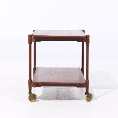 Poul Hundevad Poul Hundevad for Domus Mid Century Danish Teak Expanding Serving Bar Cart