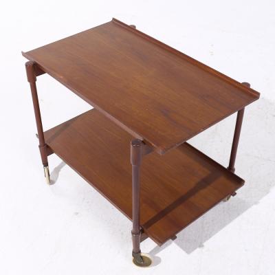 Poul Hundevad Poul Hundevad for Domus Mid Century Danish Teak Expanding Serving Bar Cart