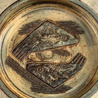 Poul Hundevad Teak and Ceramic side table by Poul Hundevad and J rgen Mogensen Denmark 1960s