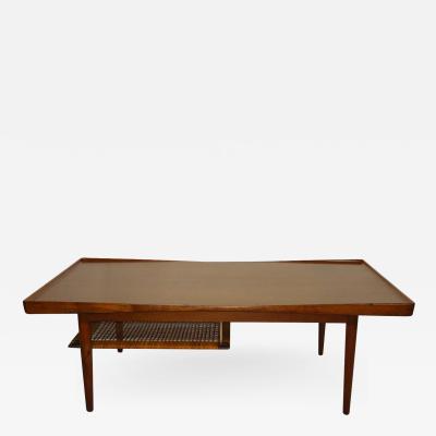 Poul Jensen Poul Jensen Selig Coffee Table Teak and Cane Denmark 1950s