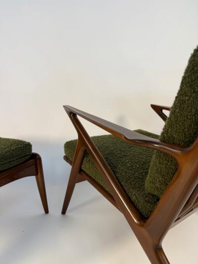 Poul Jensen Poul Jensen Z Chair with Ottoman Denmark Circa 1950s