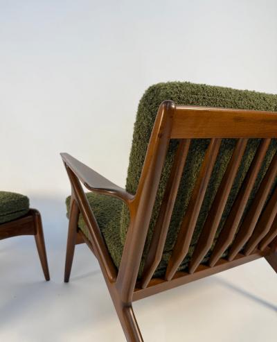Poul Jensen Poul Jensen Z Chair with Ottoman Denmark Circa 1950s