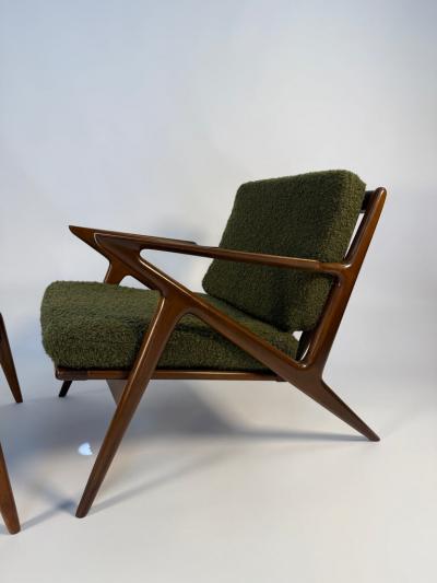 Poul Jensen Poul Jensen Z Chair with Ottoman Denmark Circa 1950s