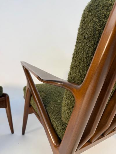 Poul Jensen Poul Jensen Z Chair with Ottoman Denmark Circa 1950s