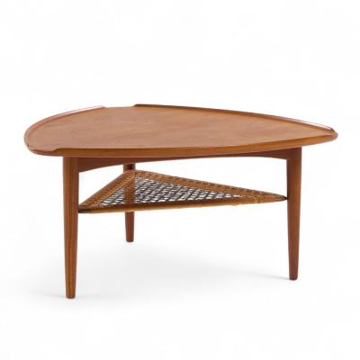 Poul Jensen Poul Jensen for Selig Mid Century Danish Guitar Pick Side End Table