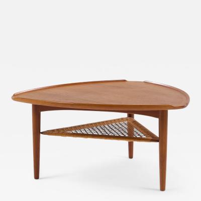 Poul Jensen Poul Jensen for Selig Mid Century Danish Guitar Pick Side End Table