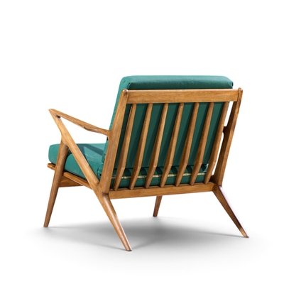 Poul Jensen Poul Jensen for Selig Mid Century Walnut Z Lounge Chairs