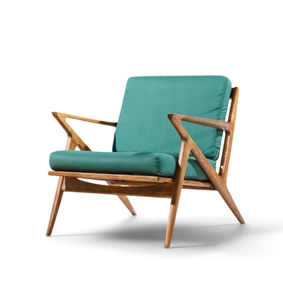 Poul Jensen Poul Jensen for Selig Mid Century Walnut Z Lounge Chairs