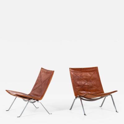 Poul Kj rholm Kjaerholm Easy Chairs Model PK 22 Produced by E Kold Christensen in Denmark