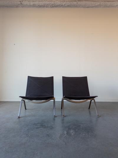 Poul Kj rholm Kjaerholm PK22 Lounge Chairs by Poul Kj rholm for E Kold Christensen