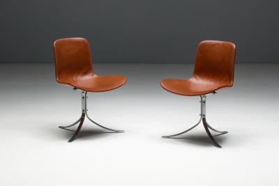 Poul Kj rholm Kjaerholm PK9 Dining Chairs by Poul Kj rholm for E Kold Christensen Denmark 1960s
