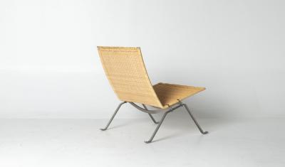 Poul Kj rholm Kjaerholm Poul Kj rholm PK22 Lounge Chair for Fritz Hansen in Woven Cane