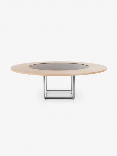 Poul Kjaerholm Kj rholm POUL KJAERHOLM PK54 CIRCULARE TABLE IN GREY BROWN HONED