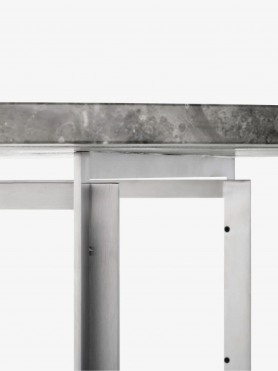 Poul Kjaerholm Kj rholm POUL KJAERHOLM PK54 CIRCULARE TABLE IN GREY BROWN HONED