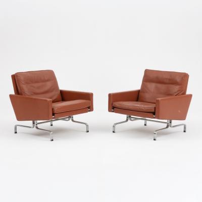Poul Kjaerholm Kj rholm Poul Kj rholm PK31 Leather Lounge Set for Fritz Hansen Denmark 1988 Set of 4