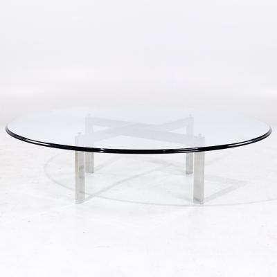 Poul Kjaerholm Kj rholm Poul Kj rholm for Fritz Hansen Style Mid Century Chrome and Glass Coffee Table