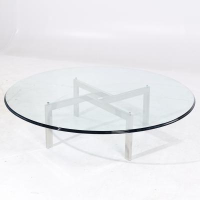 Poul Kjaerholm Kj rholm Poul Kj rholm for Fritz Hansen Style Mid Century Chrome and Glass Coffee Table