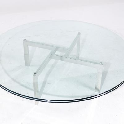 Poul Kjaerholm Kj rholm Poul Kj rholm for Fritz Hansen Style Mid Century Chrome and Glass Coffee Table