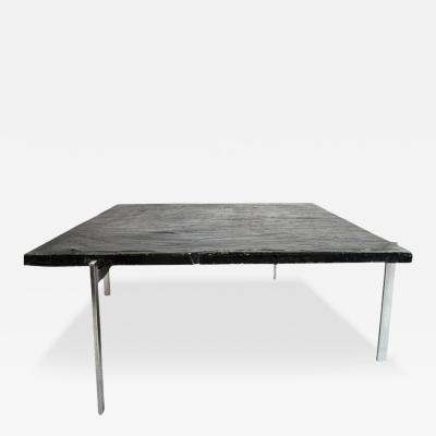 Poul Kjaerholm PK61 Coffee Table black slate top