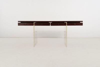 Poul N rreklit Rosewood Lucite Executive Desk for Sigurd Hansen Denmark 1960s